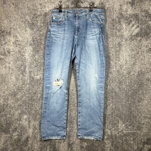 AG Adriano Goldschmied Mari Crop Jeans Womens 31 High Rise Slim Straight Denim